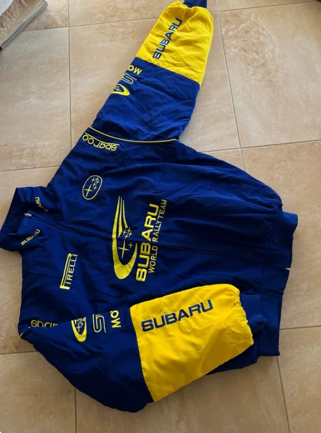 Subaru F1 Blue Jacket Vintage Style