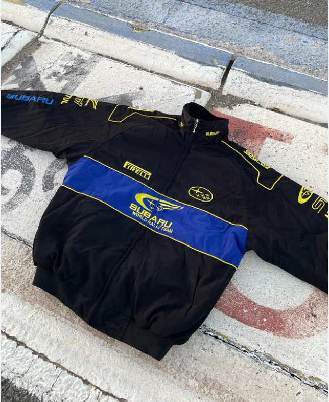 Subaru F1 Black Jacket Vintage Style