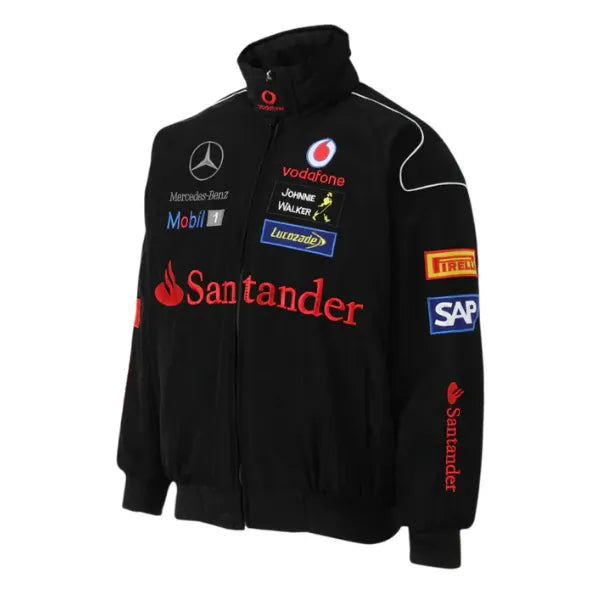 Mercedes F1 Black Jacket Vintage Style