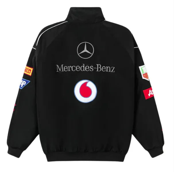 Mercedes F1 Black Jacket Vintage Style